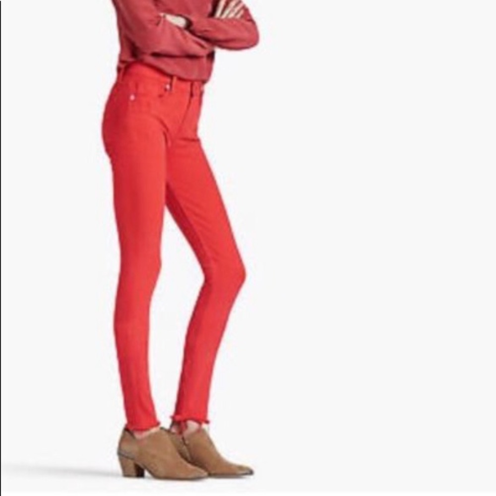 Lucky red distressed jeans
